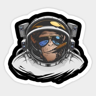 Chimps in Space for Lovers of Science-Fiction and Cosmos Sticker